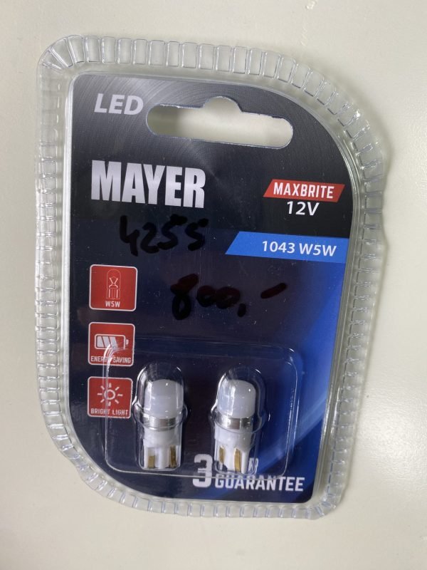 W5W, 12V, 1*3030SMD CANBUS, White MAYER