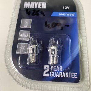 W5W, 12V, 1*F10, White MAYER