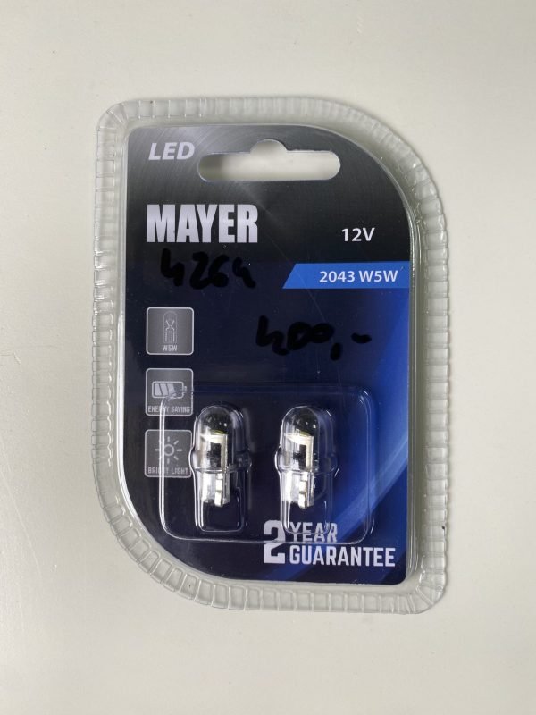 W5W, 12V, 1*F10, White MAYER