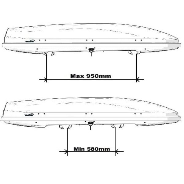 Krovni kofer Hakr Magic 400- 400L metalik crni