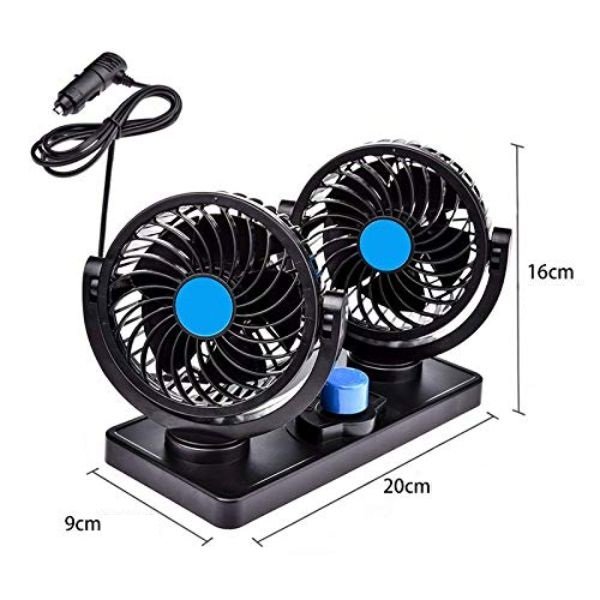 Dupli ventilator za auto na upaljač - Slika 3