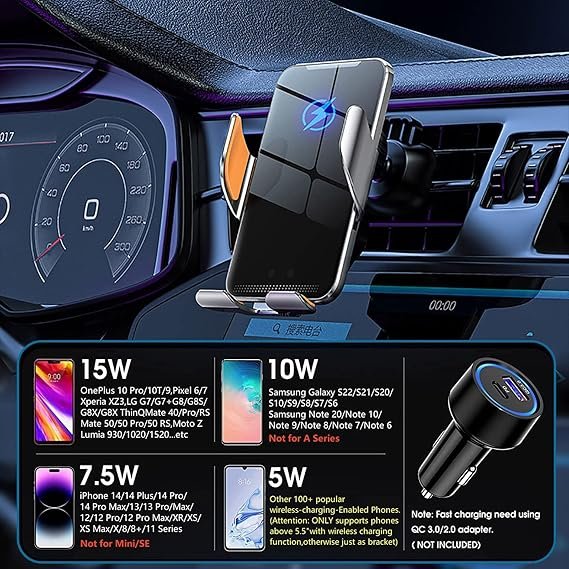 Wireless brzi punjac i drzac za automobile - Slika 2