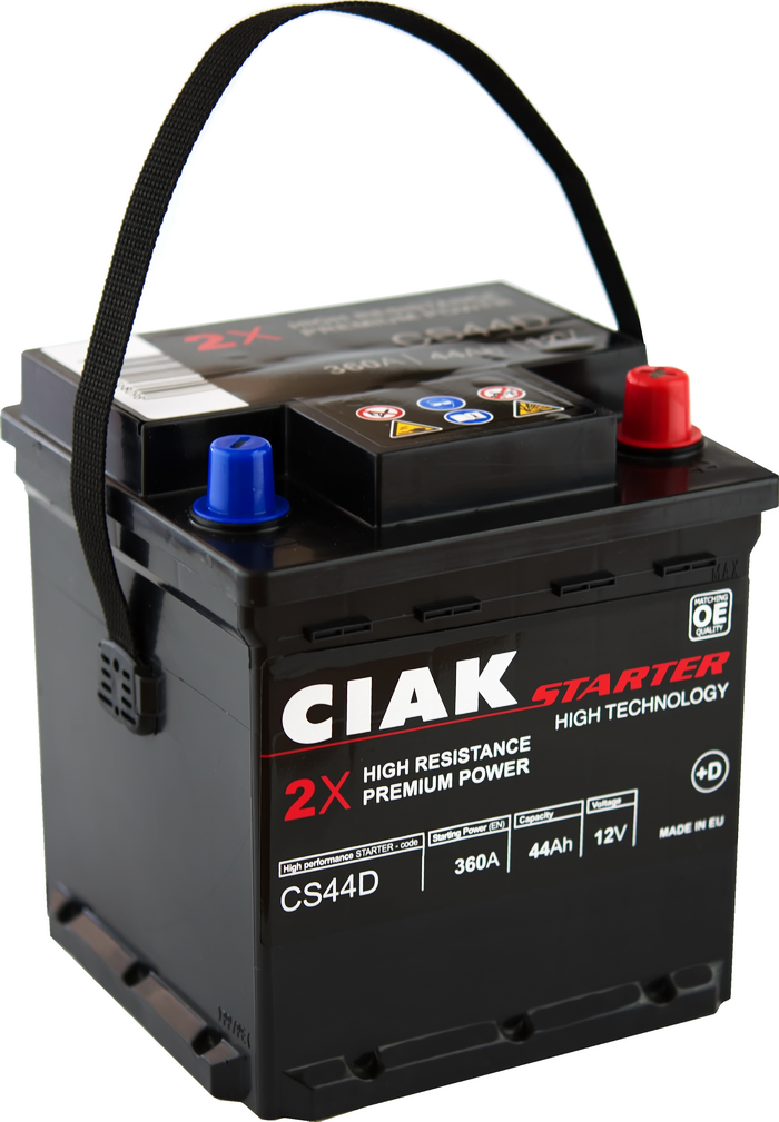 AKUMULATOR 12V-44AH D+ CIAK STARTER FIAT